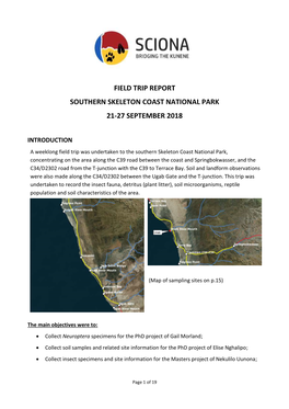 Field Trip Report- Southern Skeleton Coast National Park