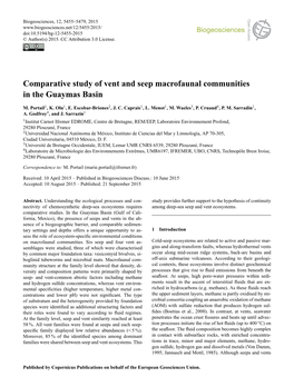 Comparative Study of Vent and Seep Macrofaunal Communities in the Guaymas Basin