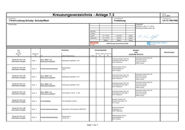 Kreuzungsverzeichnis - Anlage 7.3 21.11.2019 Leitungsname Leitungsabschnitt Leitungsnummer 110-Kv-Leitung Schuby- Schuby/West Freileitung LH-13-106/106E