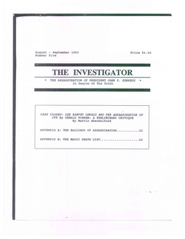 LEE HARVEY OSWALD and the ASSASSINATION of JFK by GERALD POSNER: a PRELIMINARY CRITIQUE by Martin Shackelford