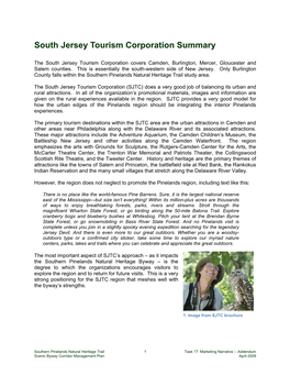 South Jersey Tourism Corporation Summary