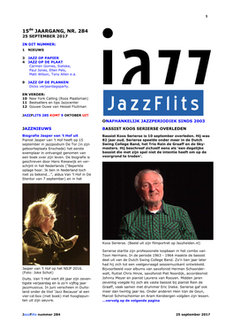 JAZZFLITS Bekijk Een Video Over Deze 5-Cd-Box: 01 09 2003 – 01 09 2017