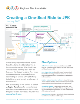 Creating a One-Seat Ride to JFK January 2017