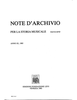 Note D'archivio