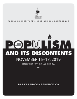 November 15–17, 2019 University of Alberta