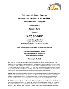 Nov17 Lady, Be Good Casting Announcement