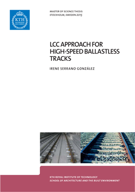 Lcc Approach for High-Speed Ballastless Tracks