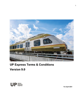 UP Express Terms and Conditions