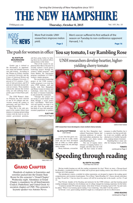 The New Hampshire Tnhdigital.Com Thursday, October 8, 2015 Vol