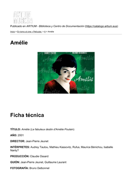 Amélie Ficha Técnica