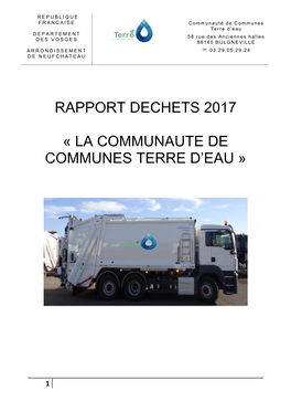 Rapport Déchets 2017