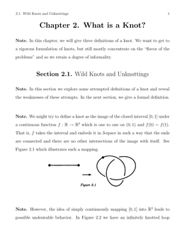 Chapter 2. What Is a Knot?