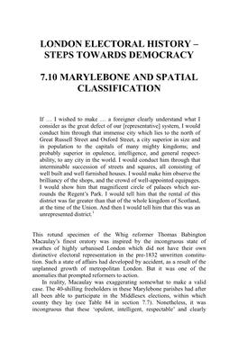 Marylebone and Spatial Classification