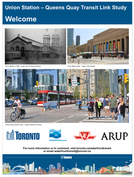 Union Station – Queens Quay Transit Link Study Welcome