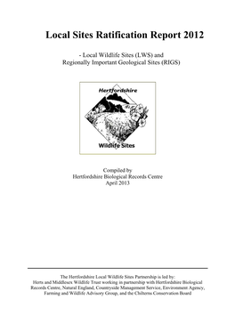 EB32 Local Sites Ratification Report HBRC 2012