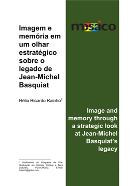 Imagem E Memória Em Um Olhar Estratégico Sobre O Legado De Jean-Michel Basquiat