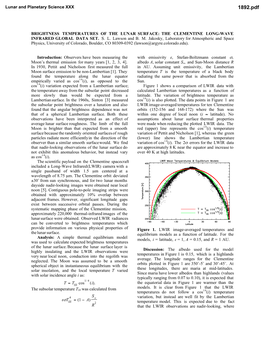 Brightness Temperatures of the Lunar Surface: the Clementine Long-Wave Infrared Global Data Set