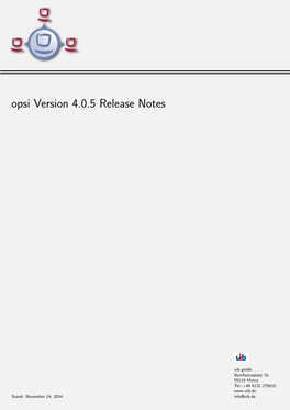 Opsi Version 4.0.5 Release Notes
