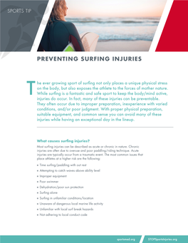 Preventing Surfing Injuries