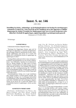 Innst. S. Nr. 146 (2001-2002)