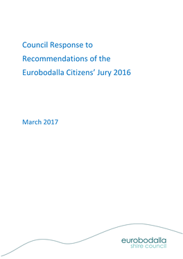 Eurobodalla Shire Council Citizens' Jury