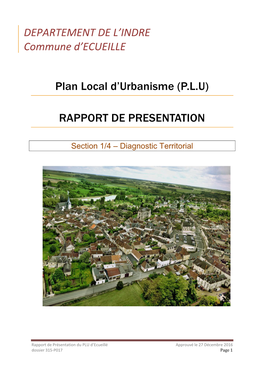 Plan Local D'urbanisme (PLU)