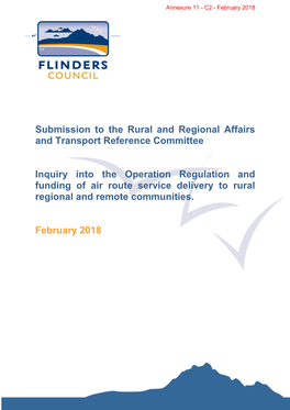 Submission to the Rural and Regional Affairs and Transport Reference Committee