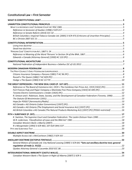 Constitutional Law – First Semester