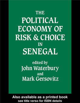 The Political Economy of Risk and Choice in Senegal