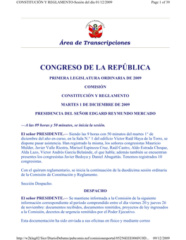 Congreso De La Rep Blica