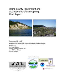 Island County Feeder Bluff and Accretion Shoreform Mapping: Final Report