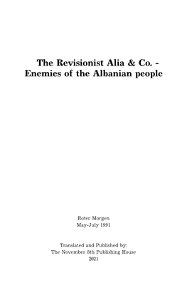 The Revisionist Alia &