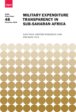 Military Expenditure Transparency in Sub-Saharan Africa