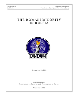 The Romani Minority in Russia.Pdf