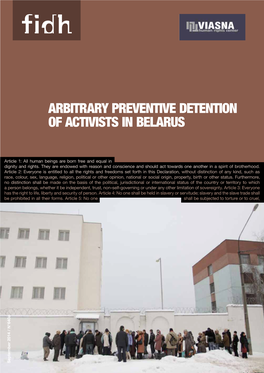 Arbitrary Preventive Detention of Activists in Belarus