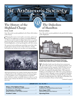 The History of the Highland Charge the Dukedom of Hamilton