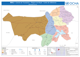 MALI - Cercle De Youwarou - Région De Mopti : Carte De Référence (Novembre 2013)