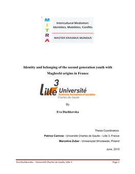 Identity and Belonging of the Second Generation Youth with Maghrebi Origins in France