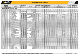 Midweek Regular Coupon 17/02/2021 09:17 1 / 7