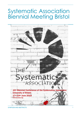 SYMPOSIA and ABSTRACTS �1 Bristol 17-19 June 2019