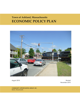 Town of Ashland, Massachusetts ECONOMIC POLICY PLAN