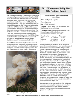 2012 Whitewater Baldy Fire Gila National Forest