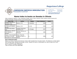 Illinois Index Compiled by Kathryn L