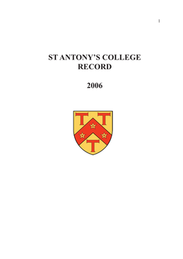 St Antony's College Record 2006