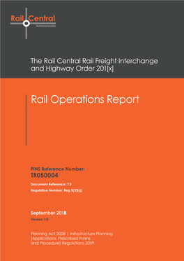 Rail Operations Report