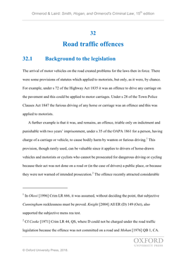 Road Traffic Offences