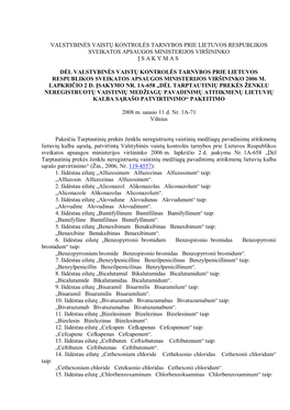 Valstybinės Vaistų Kontrolės Tarnybos Prie Lietuvos Respublikos Sveikatos Apsaugos Ministerijos Viršininko Įsakymas