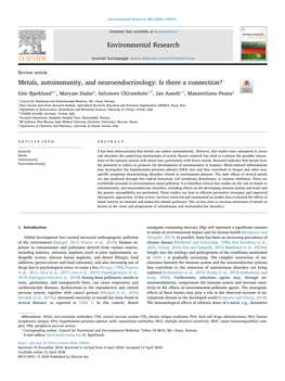 Metals, Autoimmunity, and Neuroendocrinology Is There A