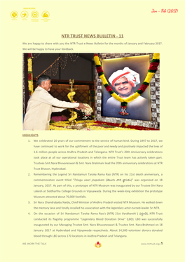 Ntr Trust News Bulletin - 11