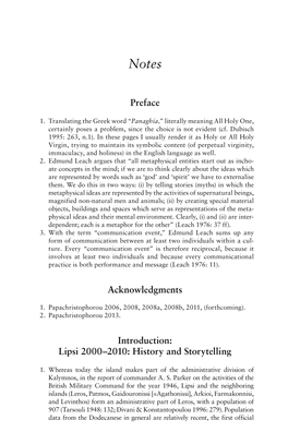 Preface Acknowledgments Introduction: Lipsi 2000–2010: History and Storytelling